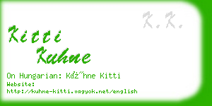 kitti kuhne business card